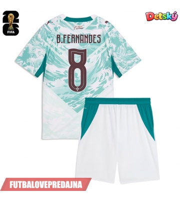 Lacne Dětský Futbalové dres Portugalsko Bruno Fernandes #8 MS 2026 Krátky Rukáv - Preč (+ trenírky)